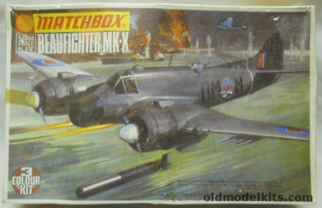 Matchbox 1/72 Beaufighter Mk-X - RAF Coastal Comman 254 Sq 1945 or 144 Sq 1945, PK103 plastic model kit